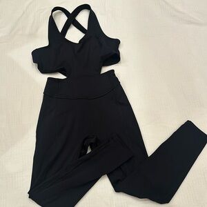 NWT Free People Movement Back It Up Yoga Onesie Catsuit Black Size S